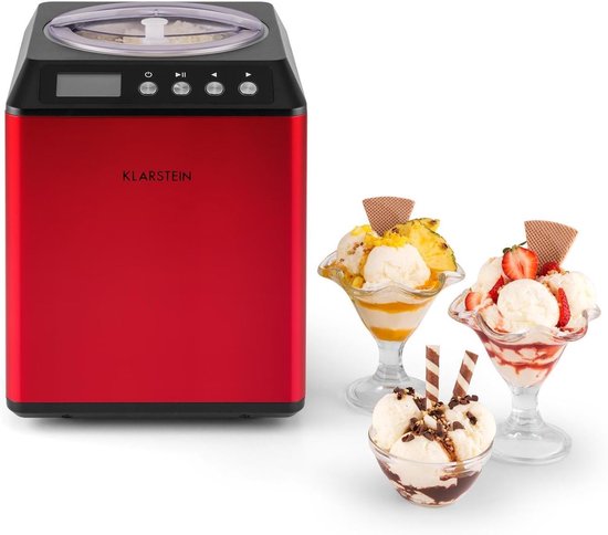 IJsmachine - Dessertmaker - Zelf ijs maken - Krachtige compressor - 2 liter - Rood — afbeelding 5