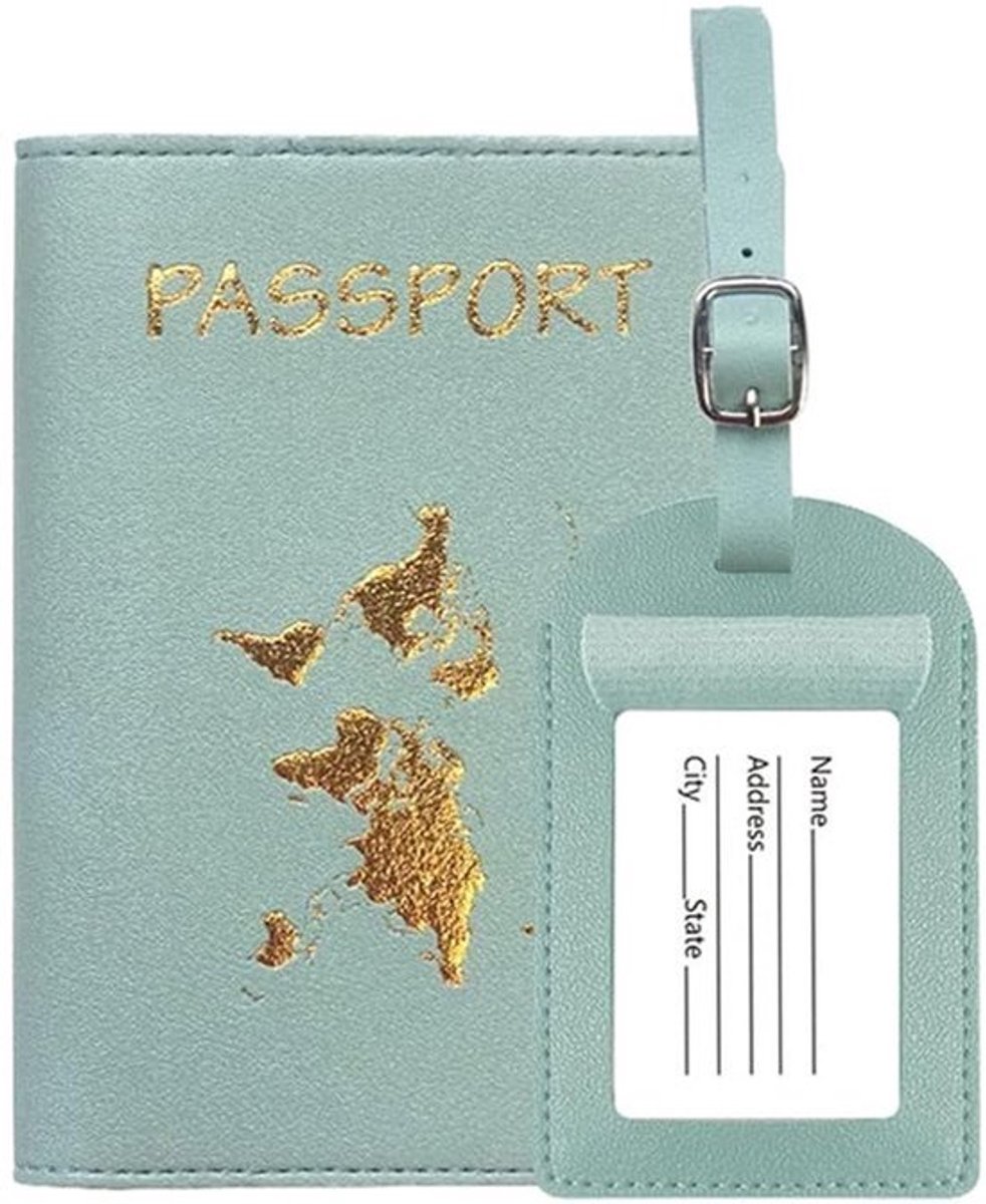 Allecto - Koffer Tag en Paspoort Cover Set - Bagagelabel en