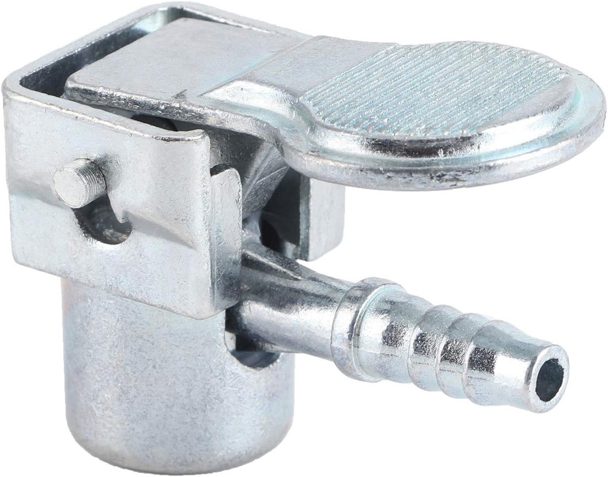 Zinklegering Ventieladapter voor Autobandenpomp met Sluitmechanisme en Vervangclip voor Eenvoudig Gebruik