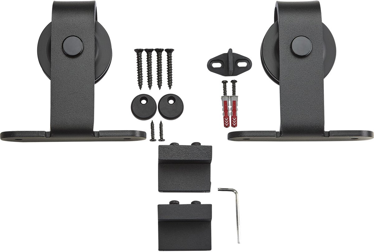 SOTECH Rolset van 2 LOUNGE Ø 70 mm voor schuifdeuren staal Zwart