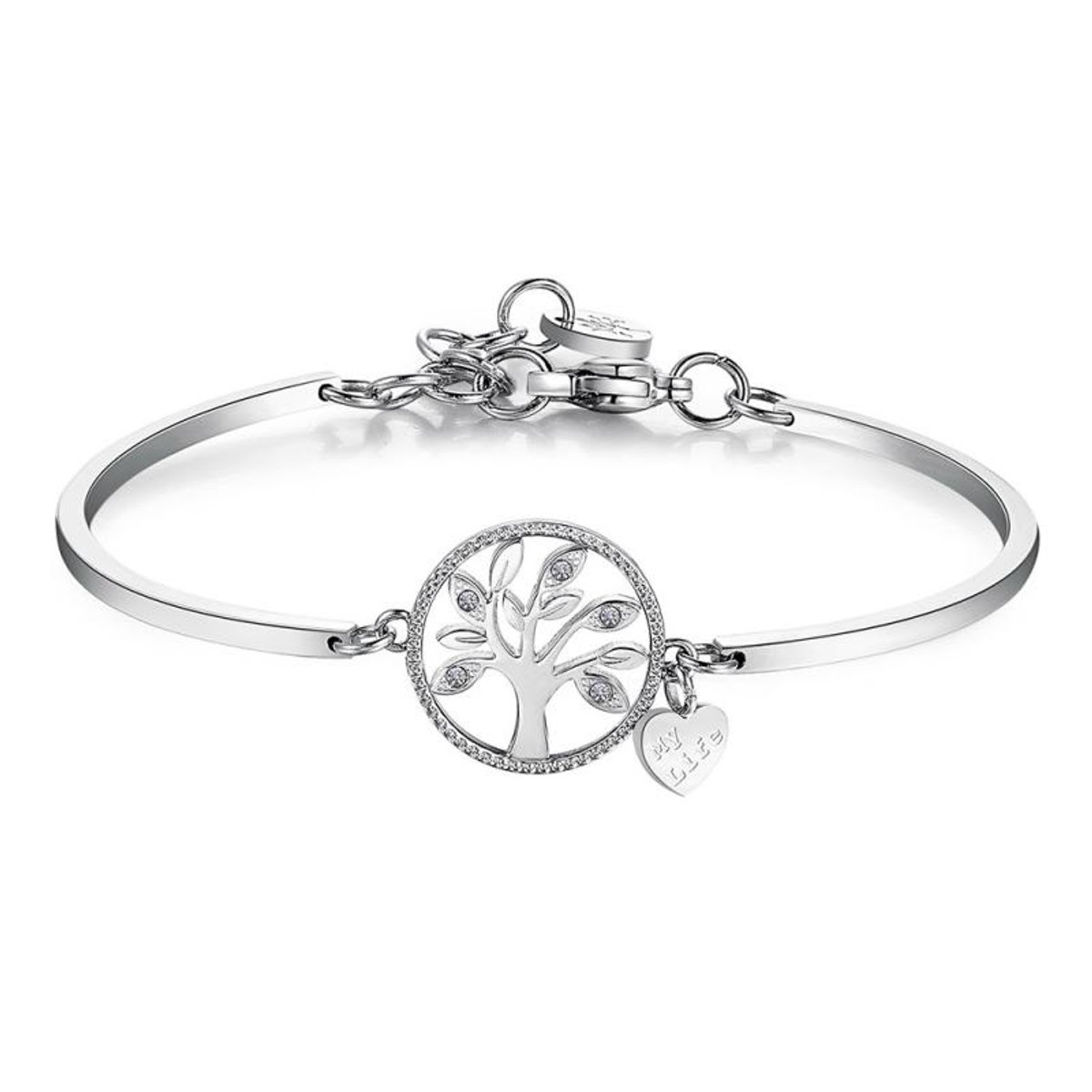 BROSWAY CHAKRA BHK399 STAINLESS STEEL LEVENSBOOM ARMBAND MET KRISTALLEN 1 STUK