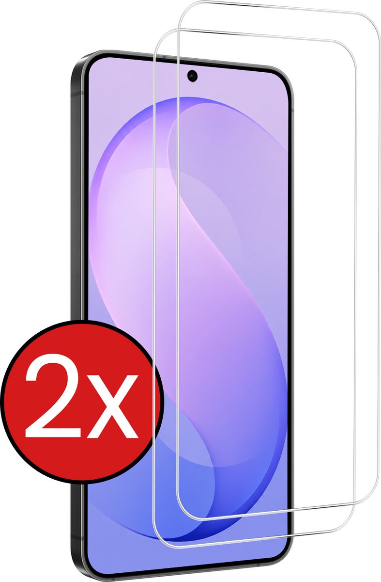 Screenprotector - 2 Stuks - Geschikt voor Samsung Galaxy S26 FE - Extra Sterk - Beschermglas - Gehard Glas - Tempered Glass - Screen Protector