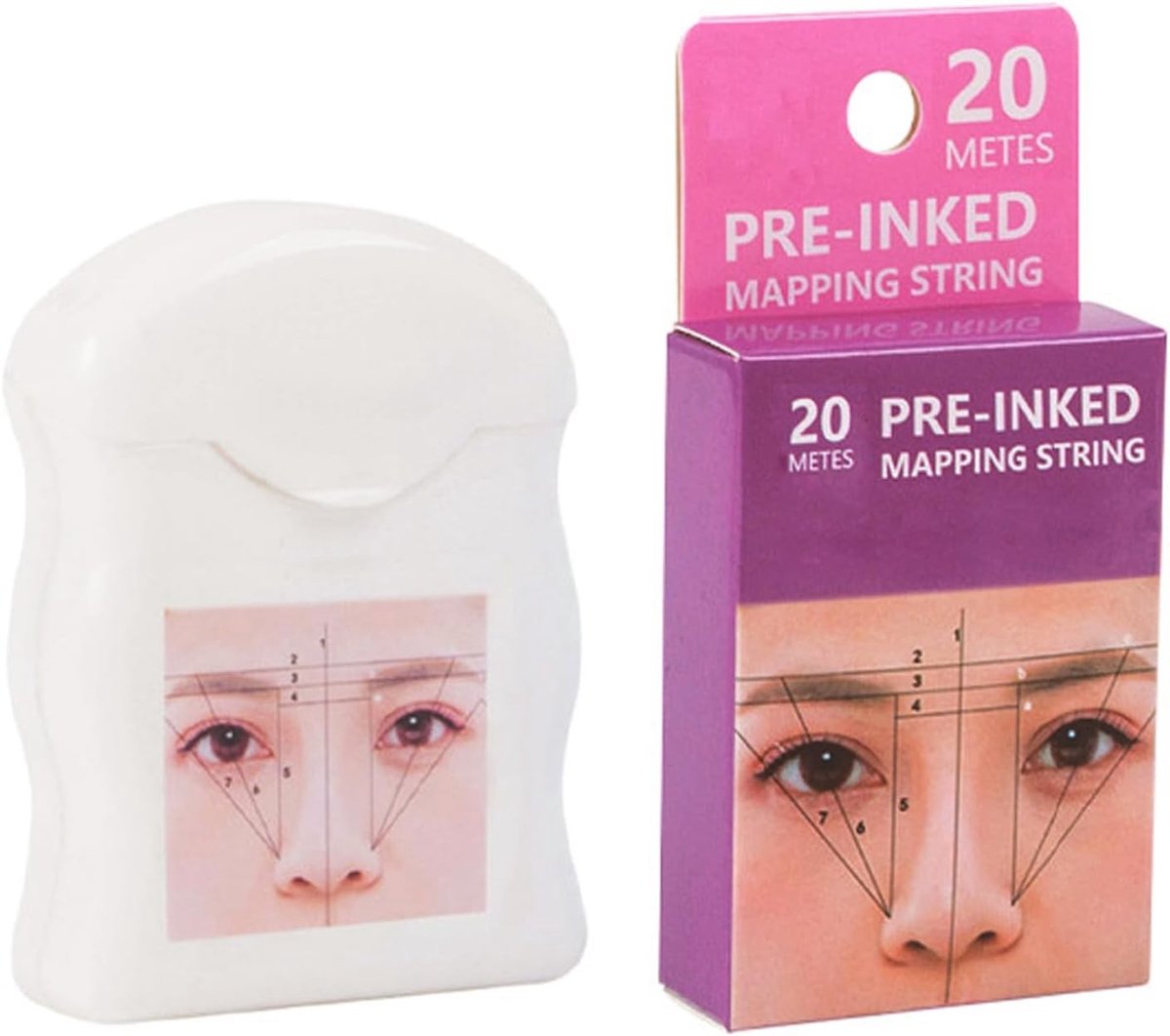 Precisie Eyebrow Positionering Lijn, Make-up Teken Ruler en Niveau Meetinstrument voor Perfecte Gevormde Wenkbrauwen en Pre-kleur Wenkbrauwen