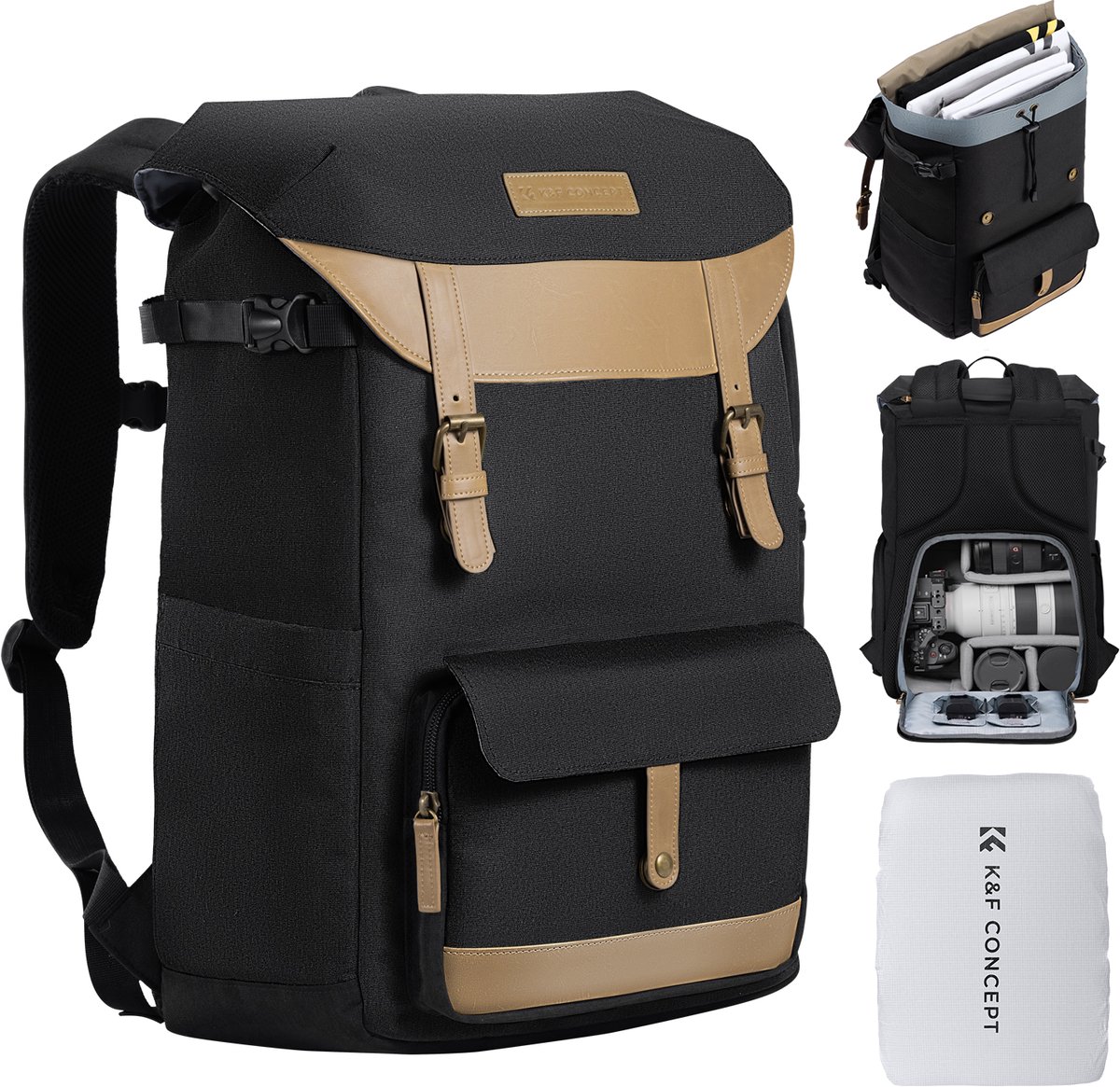 K&F Concept Beta Backpack 20L rugtas rugzak camera foto video regenhoes zwart