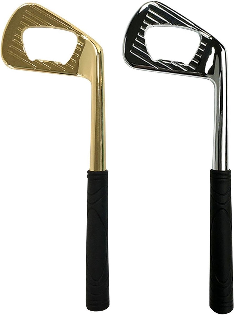 Golf Club Kurkentrekker Set, Creatieve Metalen Kurkentrekker voor Golfliefhebbers, Unieke Geschenken en Feestartikelen voor Golfenthousiastelingen