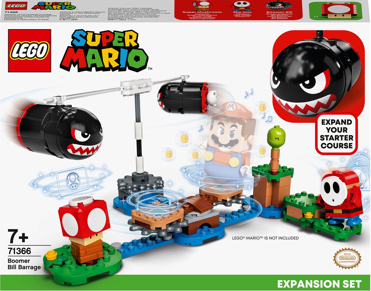 Bol.com LEGO 71366 Super Mario Uitbreidingsset: Boomer Bill-spervuur Bouwbaar Spel aanbieding
