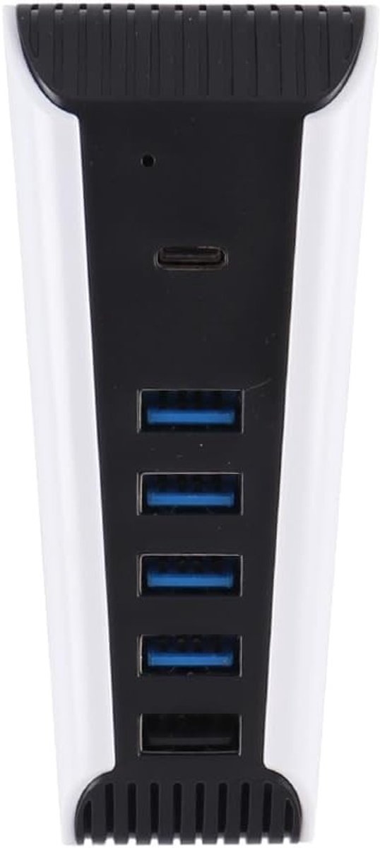5-poorts USB 2.0 Hub voor PS5 - Snelladen, USB-C Uitbreiding, 4 USB-A Poorten, Plug and Play Gaming Accessoires
