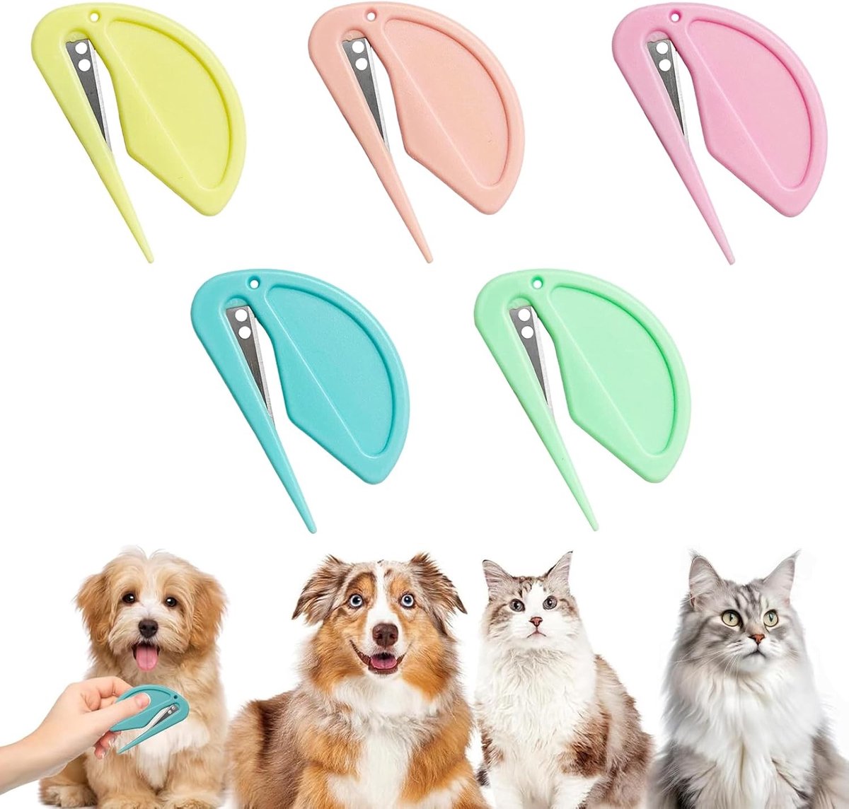 Multifunctionele 5-delige Kat en Hond Ontklitset, Haarverwijderingskam, Waterdichte Kam en Decoupeerhulp voor Dierenverzorging