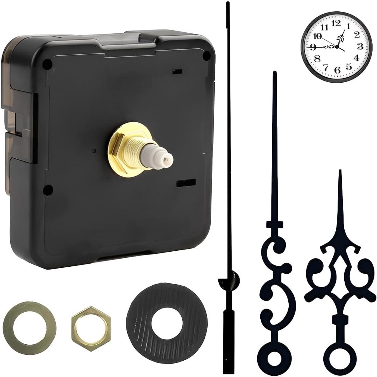 Stil quartz uurwerk, lichtgewicht en duurzaam, batterij-aangedreven klokmechanisme voor wandklok vervangingen, interieurdecoratie en reparatie in hotels en restaurants