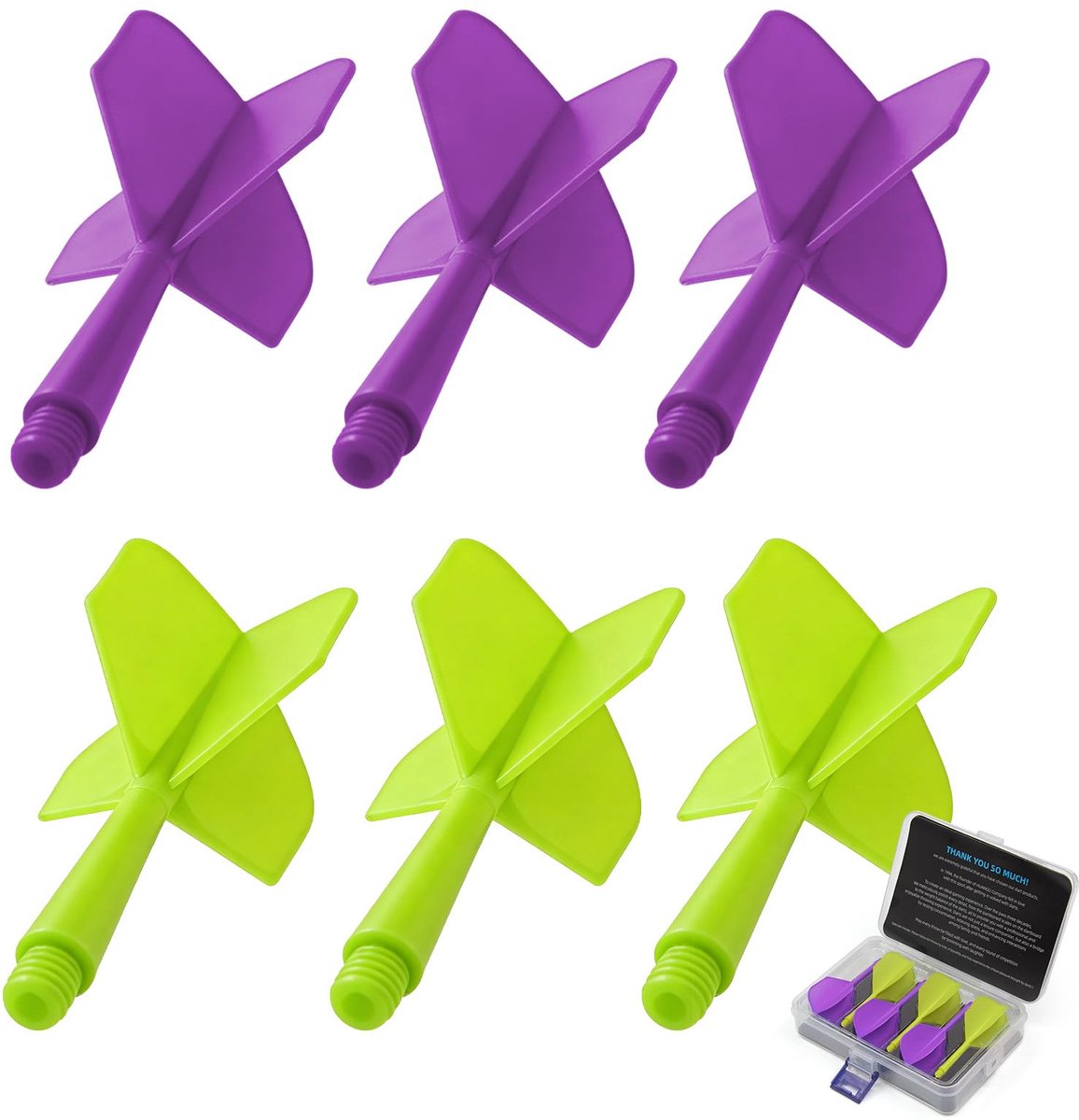 Geïntegreerde Dart Flights - 6 stuks