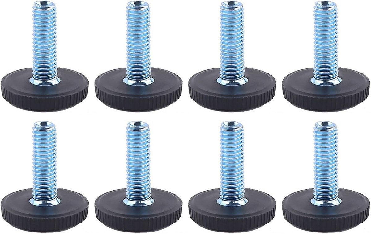 Verstelbare meubelniveauers, 8 stuks, voor het nivelleren van stoelen, kasten en tafels, ideaal voor ongelijke vloeren