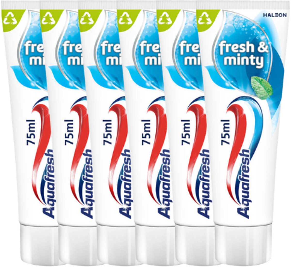 Aquafresh Tandpasta Fresh & Minty 3-In-1 - 6 x 75 ml - Voordeelverpakking