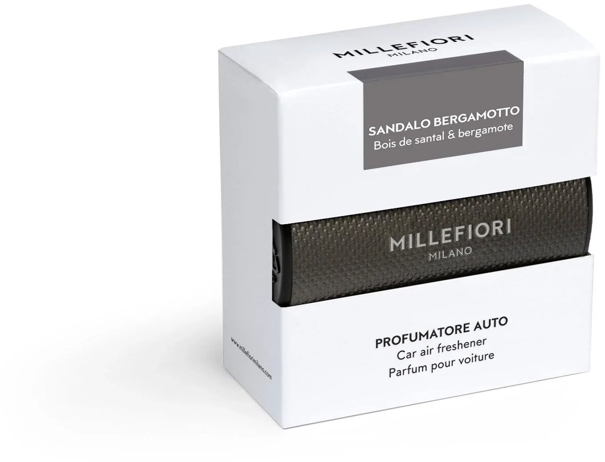 Millefiori Milano - Autoparfum Icon 13 - Grijs - Urban - Sandalo Bergamotto