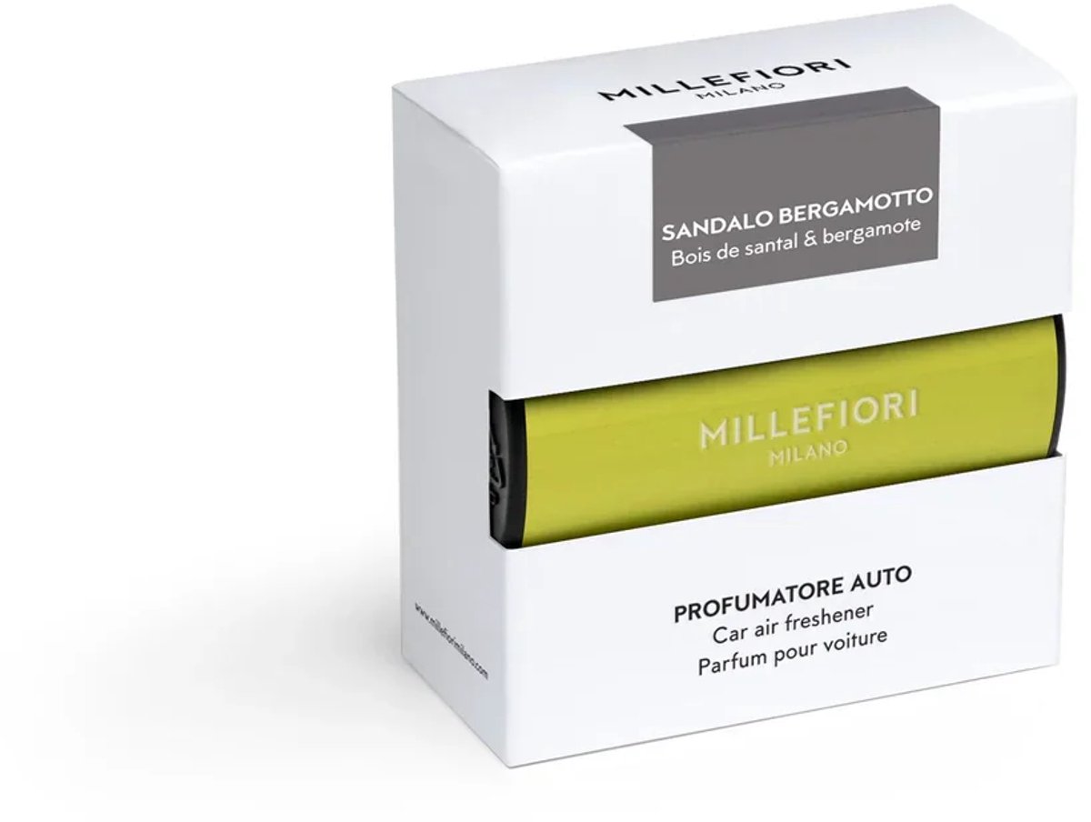 Millefiori Milano - Autoparfum Icon YE - Geel - Classic - Sandalo Bergamotto