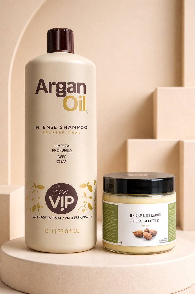 VIP Argan Oil Shampoo zonder formol 1L + 1 Chebe 250g gratis