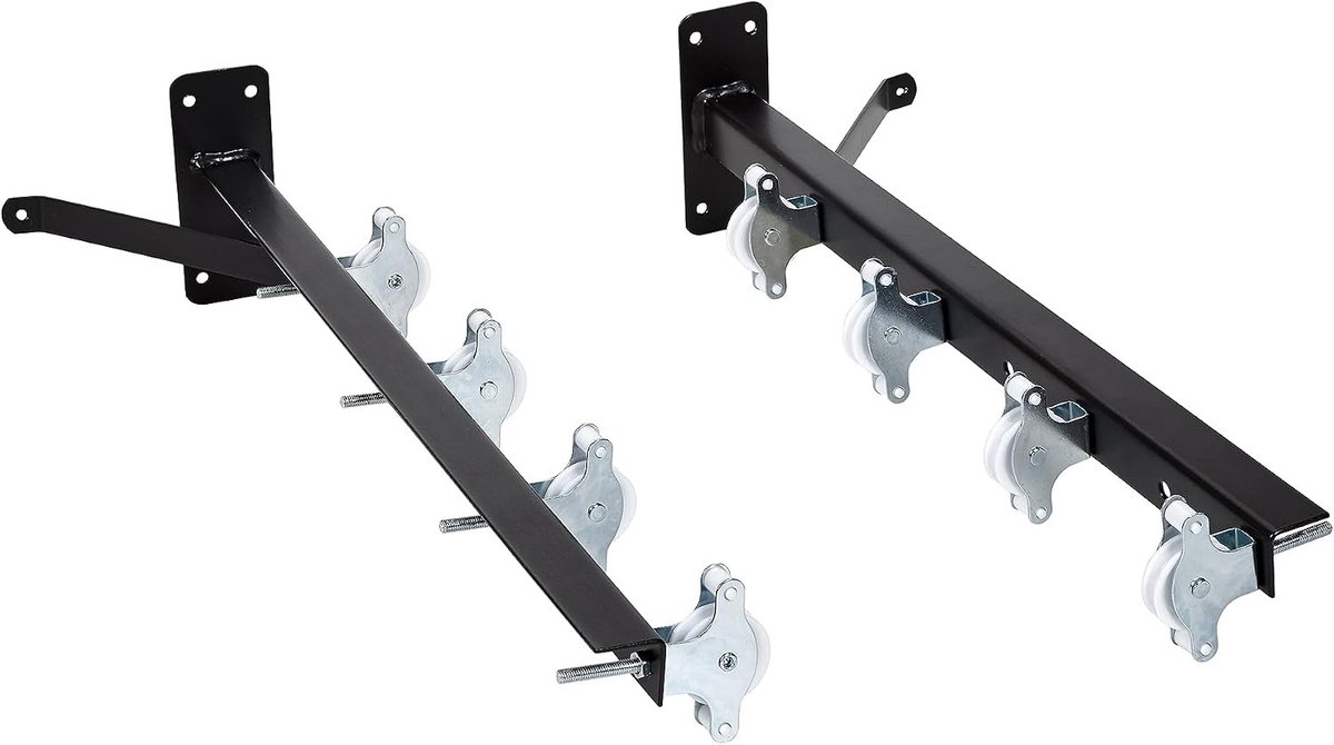 Droogrek radiator - Zwart - 8 riemschijven - Staal met corrosiebestendige coating - Voor kleding ophangen