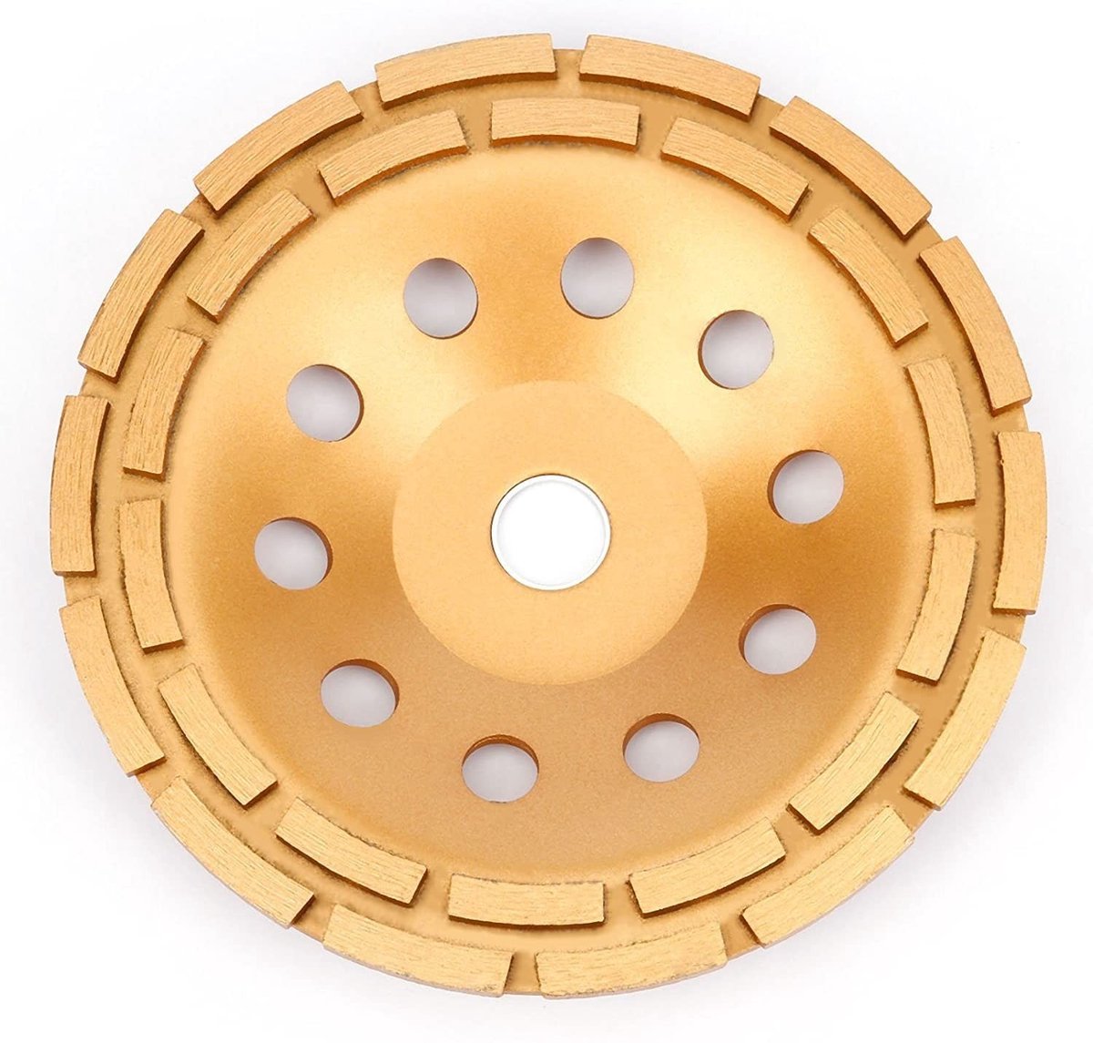 Diamant slijpschijf 230mm x 22.23mm voor beton, steen en metselwerk - Dubbele rij potschijf