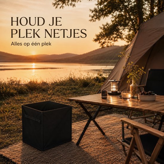 Sercano Opvouwbare Prullenbak 60L - Grote Afvalbak voor Auto, Camping, Tuinafval & Kofferbak - Waterdicht & Lekvrij - Inclusief 10 Vuilniszakken - Oxford-canvas - Zwart van sercano — afbeelding 3