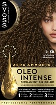 Syoss Oleo Intense 5-86 Haarverf - Lichtbruin - Permanente Haarkleuring - Ammoniakvrij - Met Voedende Oliën - 100% Grijsdekking - Langdurige Kleur - 1 stuk