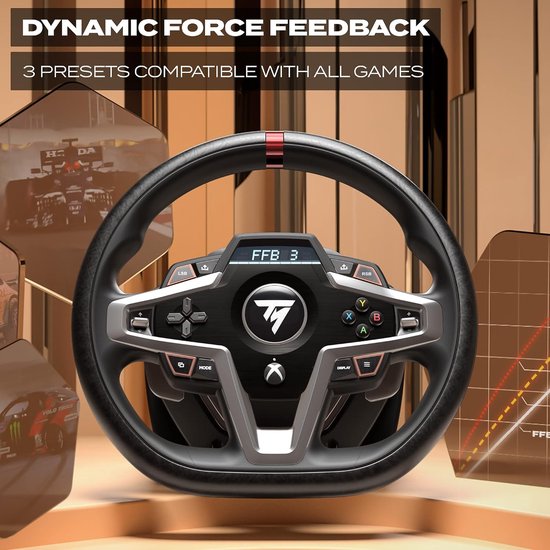 Racestuur - Race Wiel Gaming - Sim Racing - Dynamische Force Feedback - 45.5 x 36 x 31 cm - Zwart — afbeelding 3