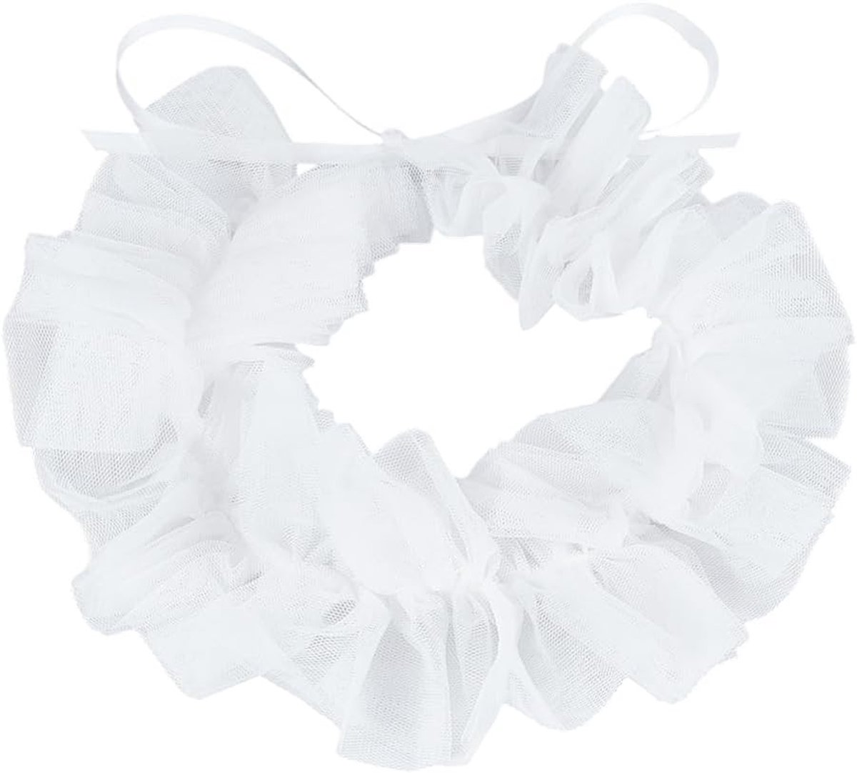 Retro Tulle Gelaagde Victoriaanse Kraag - Afneembare Rimpel Kraag voor Kostuums, Feestjes en Halloween Accessoires voor Dames en Heren