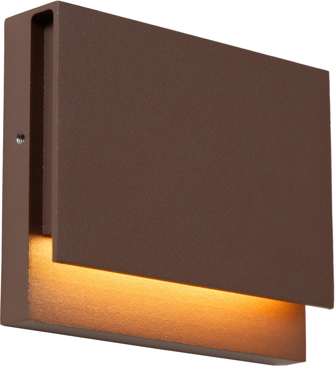Lucide LOMAR - Wandlamp Binnen/Buiten - LED - 1x6W 2700K - IP54 - Roest bruin - Essential