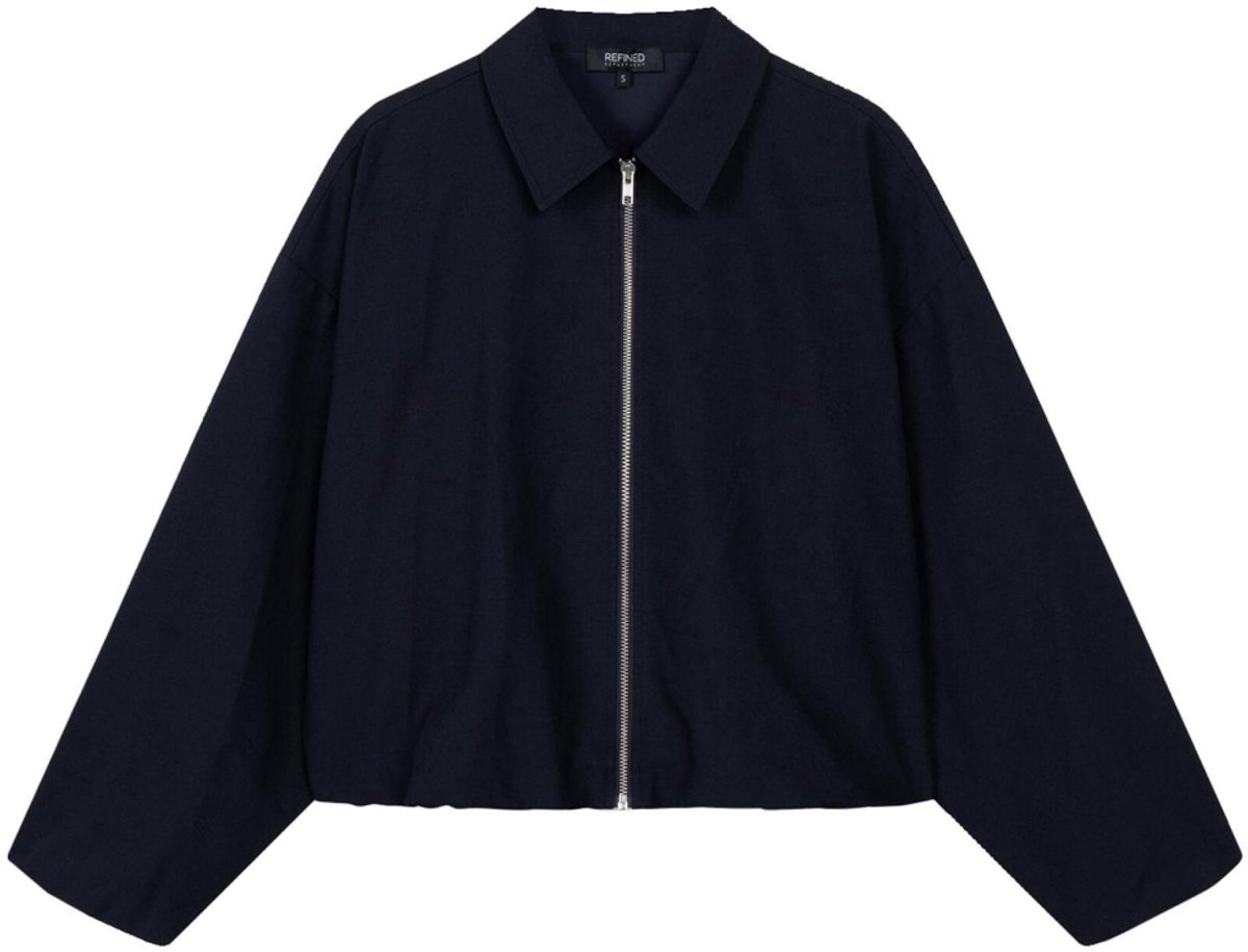 Refined Department Jas Deni Woven Long Sleeve Bomber R2609459010 201 Navy Dames Maat - XL