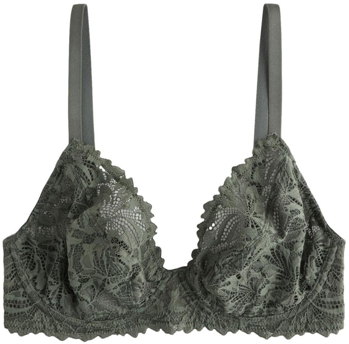 Next Dames - Ultimate Comfort beha DD+ zonder vulling, met kant en diep decolleté - Groen