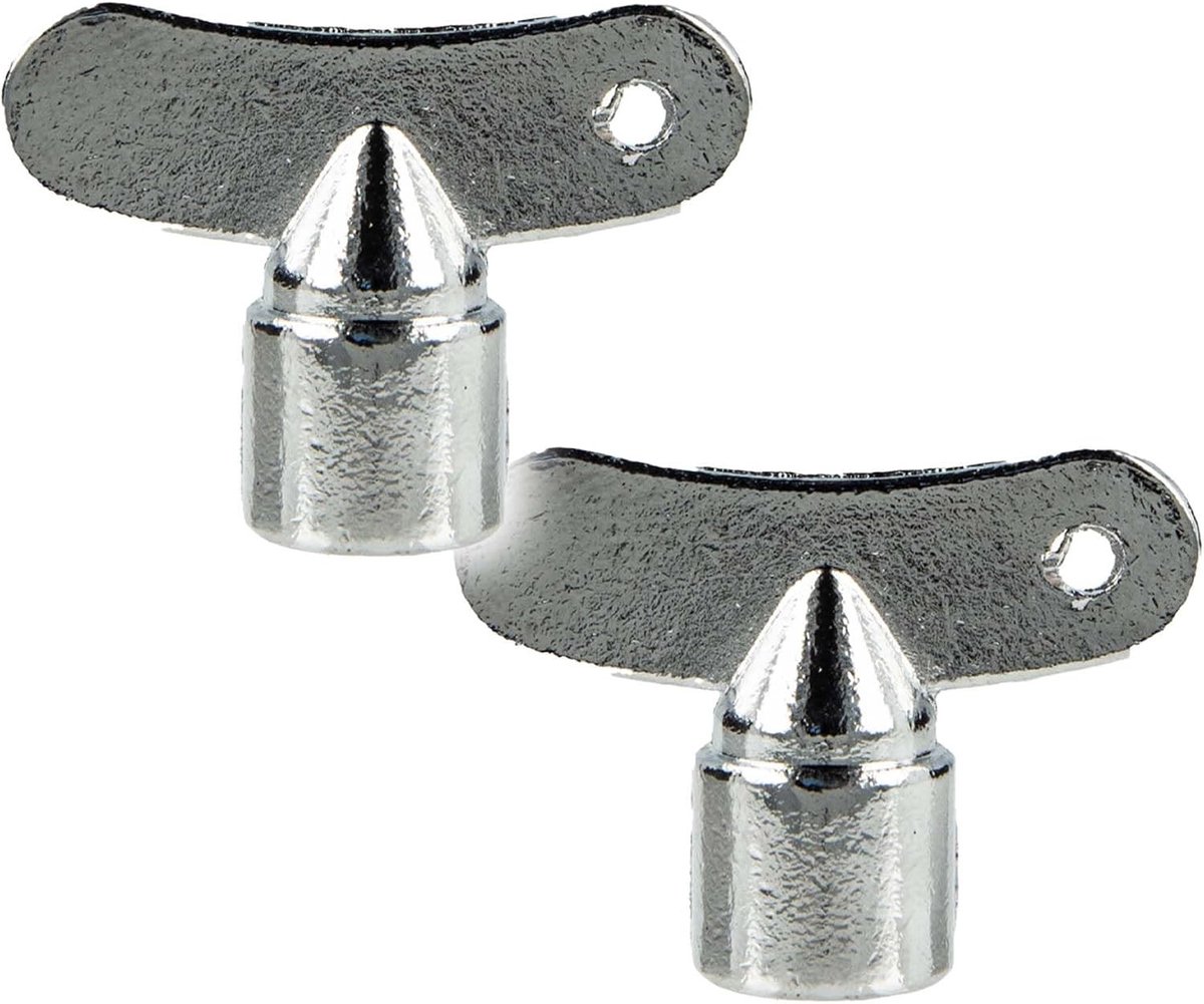 Sleutelset loodgieter - Verchroomde dopsleutels - 6 x 6 mm - Set van 2 voor uitloopventielen - Voor professioneel gebruik