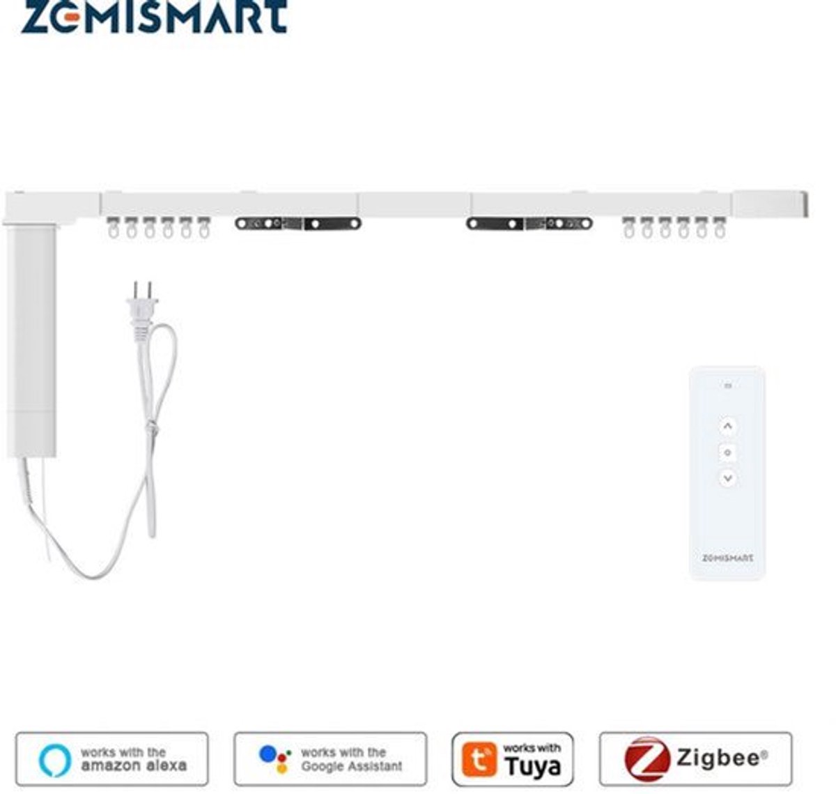 Slimme Gordijnrail - 3.1m Lengte - Spraakbesturing - Zigbee 3.0 - Elektrisch - Voor Domotica