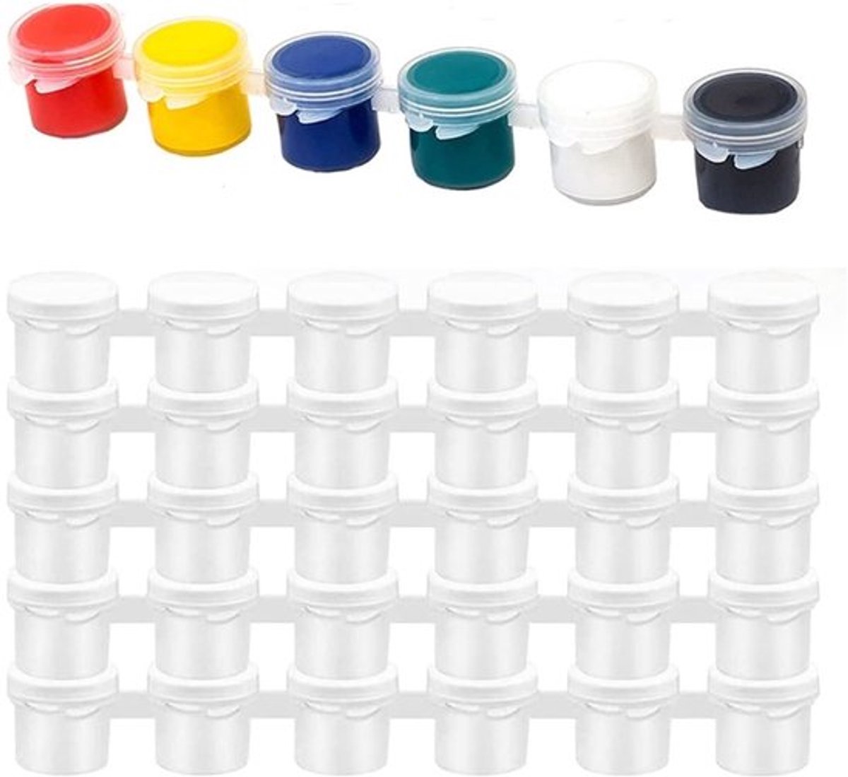 Dailygoody - Lege verfstrips - Mini verfpotten - Herbruikbaar ontwerp - Transparant