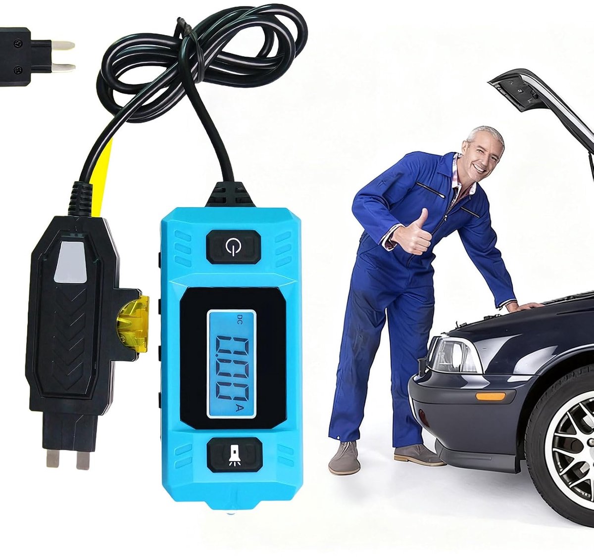 Dit testapparaat is geschikt voor het opsporen van storingen in autocircuits. Het is een zeer nauwkeurige stroomtester en kortsluitingsdetector met LED-display en verlichting (1 stuk).