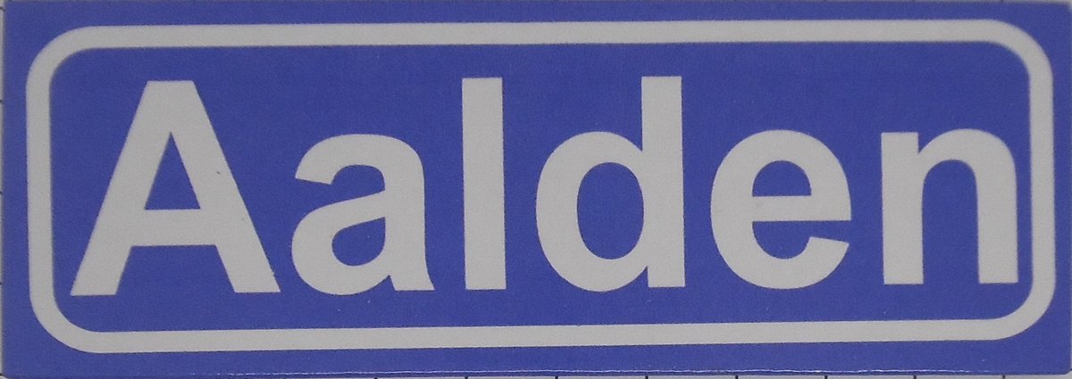 Souv© - koelkast magneet - plaatsnaam bord - kombord - souvenir - koelkastmagneetje - relatiegeschenk Aalden
