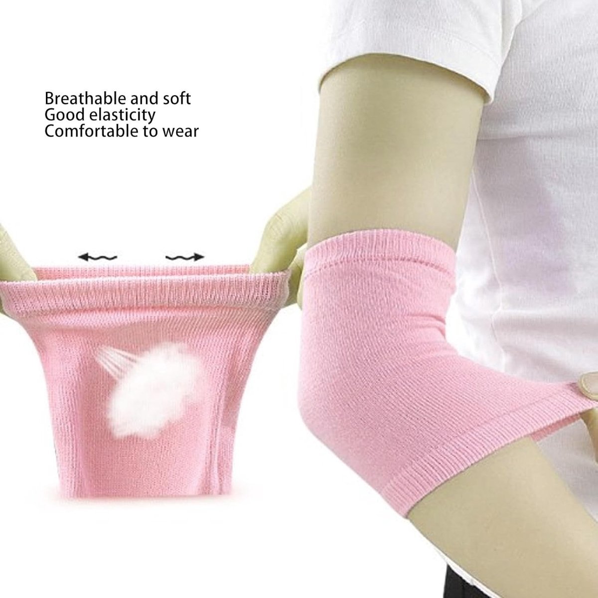 Hydraterende Elleboogkussens, 2 Paar Gel Kussens, Verzachtend, Ademend, Ideaal voor Droge Huid en Comfort