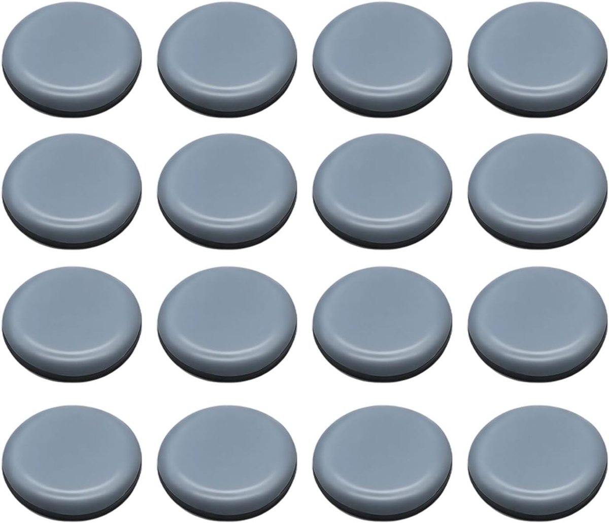 Set van 16 ronde zelfklevende meubelpads van PTFE Teflon voor moeiteloos verplaatsen op gladde vloeren en tapijten, diameter 30 mm, ideaal voor meubels en bescherming tegen krassen