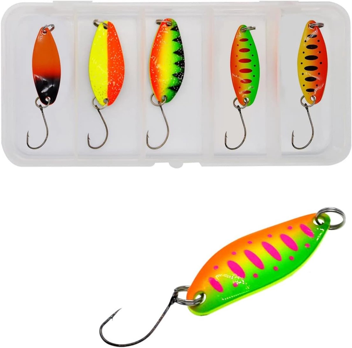 Mini Leprevisserij Lepelset 2-5g - Ultralichte Vissen Aasdoos met Twee Kanten - Ideaal voor Forelvisserij en Sportvissen