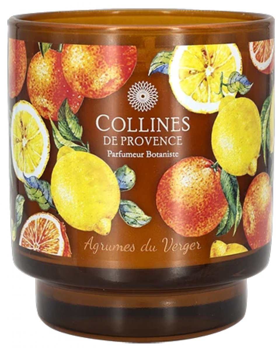 Collines de Provence Verse Planten Geurkaars 220 g (Geur : Boomgaard citrusvruchten)