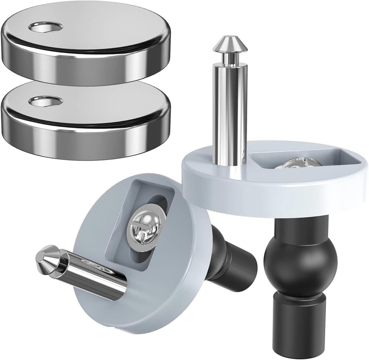 Universele Toiletzitting Bevestigingen voor Snelle Montage, Hinge Fittings voor WC met Blinde Gaten - 2 Stuks