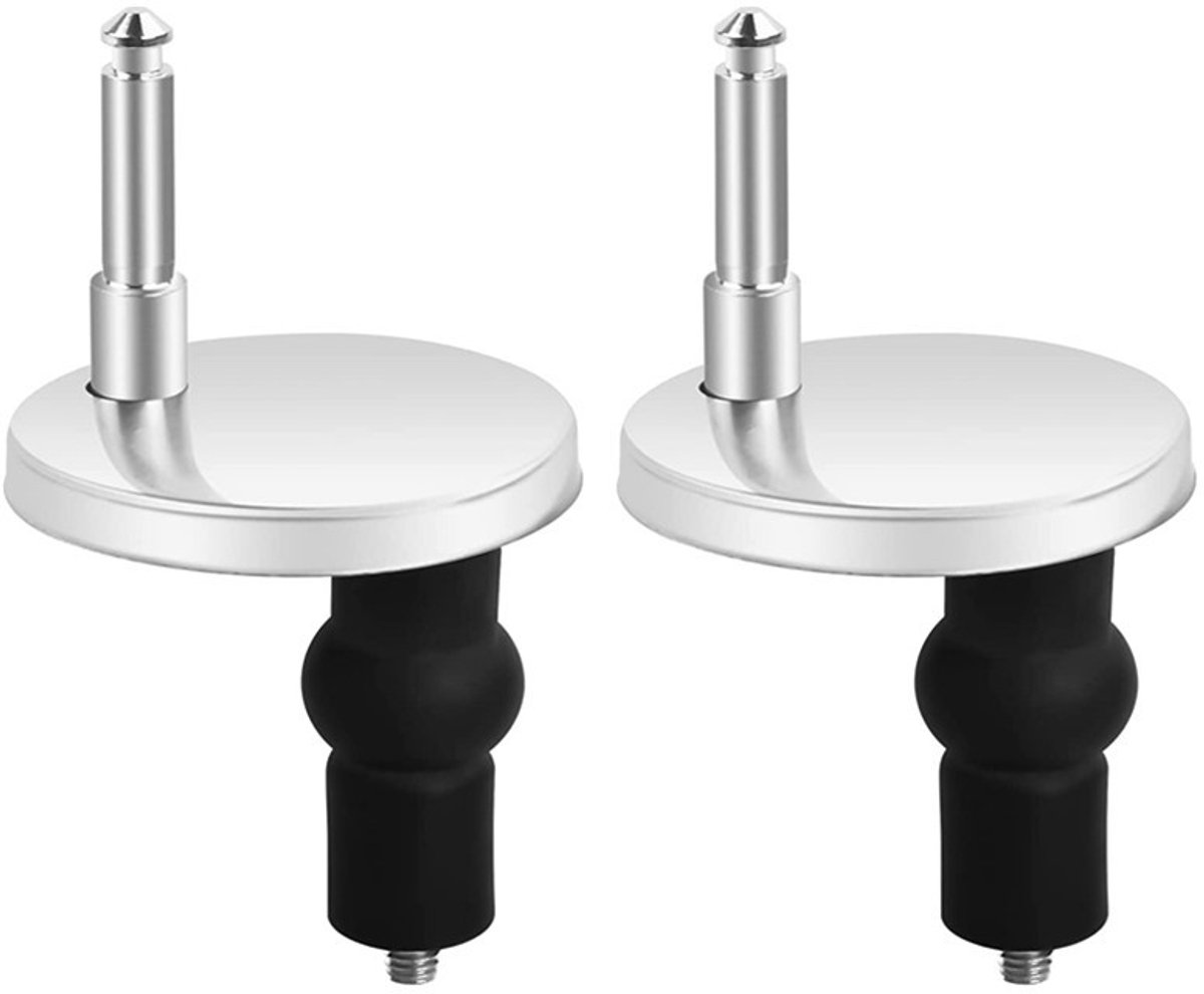 Tweedelige toiletbril van 6 mm dik met scharnier, snelsluitscharnier, compatibel met alle kliktoiletbrillen, eenvoudig te installeren, stevig en duurzaam.