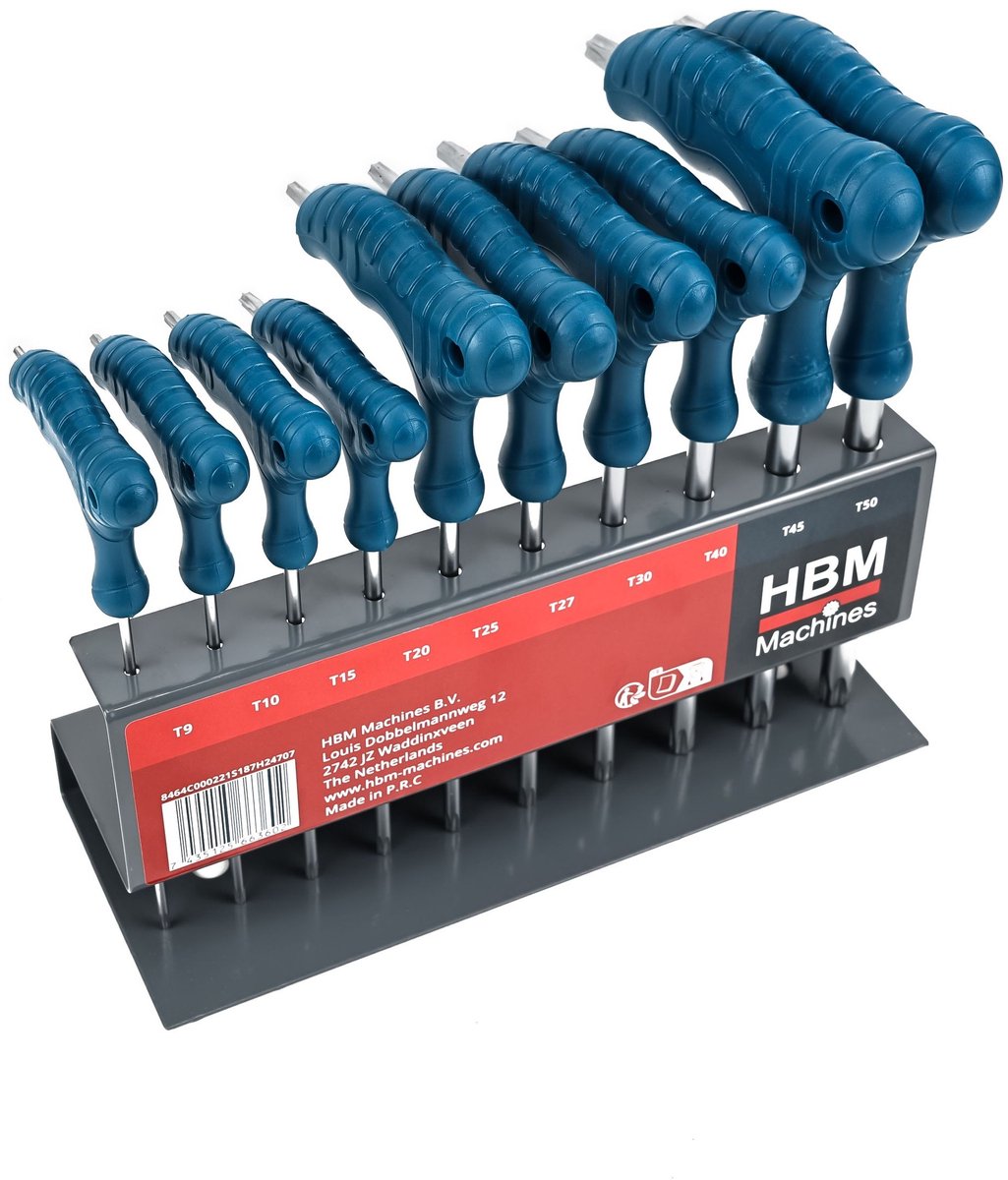 HBM 10-delige Torx T-grepen sleutelsleutelset