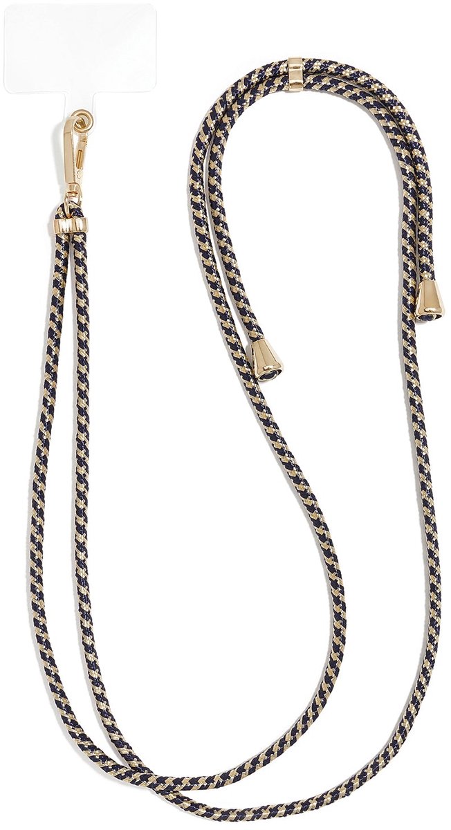 Nova - Telefoonketting - Patchwork Polyester - - Zwart/Wit