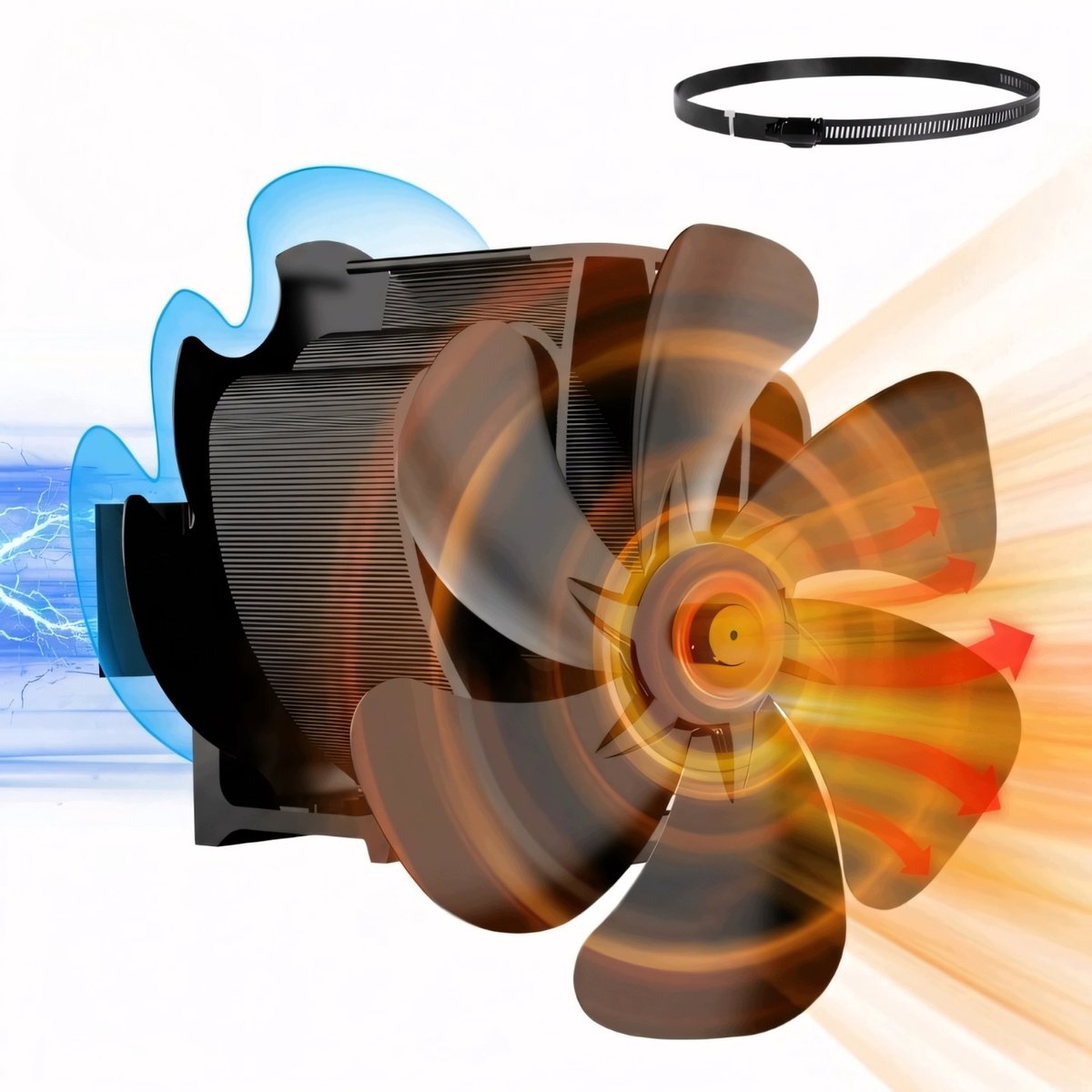 Warmtegestuurde magneethaardventilator