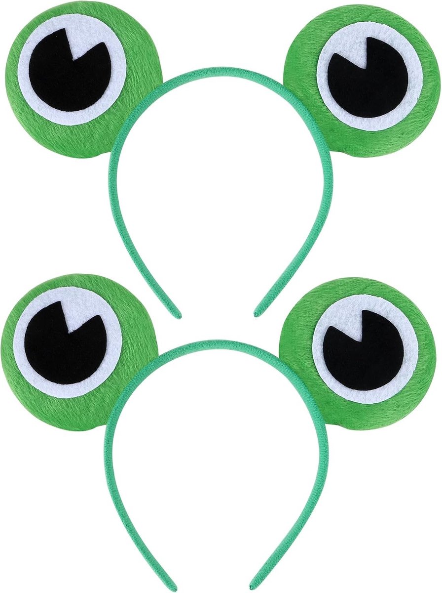Frog Hoofdbanden Set van 2 voor Kostuums, Halloween, Carnaval en Feestjes - Perfecte Accessoire voor Kinderen en Volwassenen