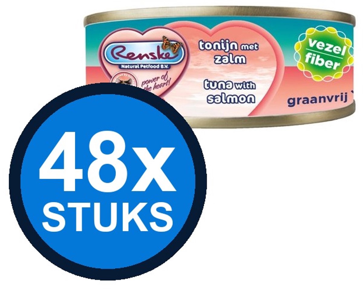 48x Renske vers kat vezel kip/zalm 70gr