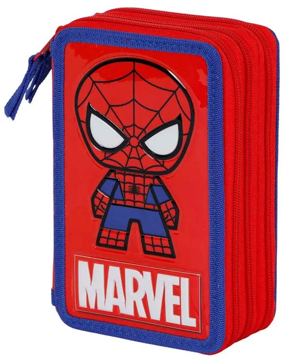 Karactermania Marvel Spiderman Glide Filled Triple Etui Rood Man