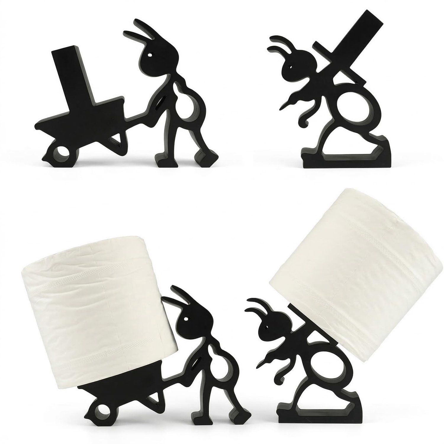 Set van 2 Creatieve Toiletpapierhouders met Mierendesign