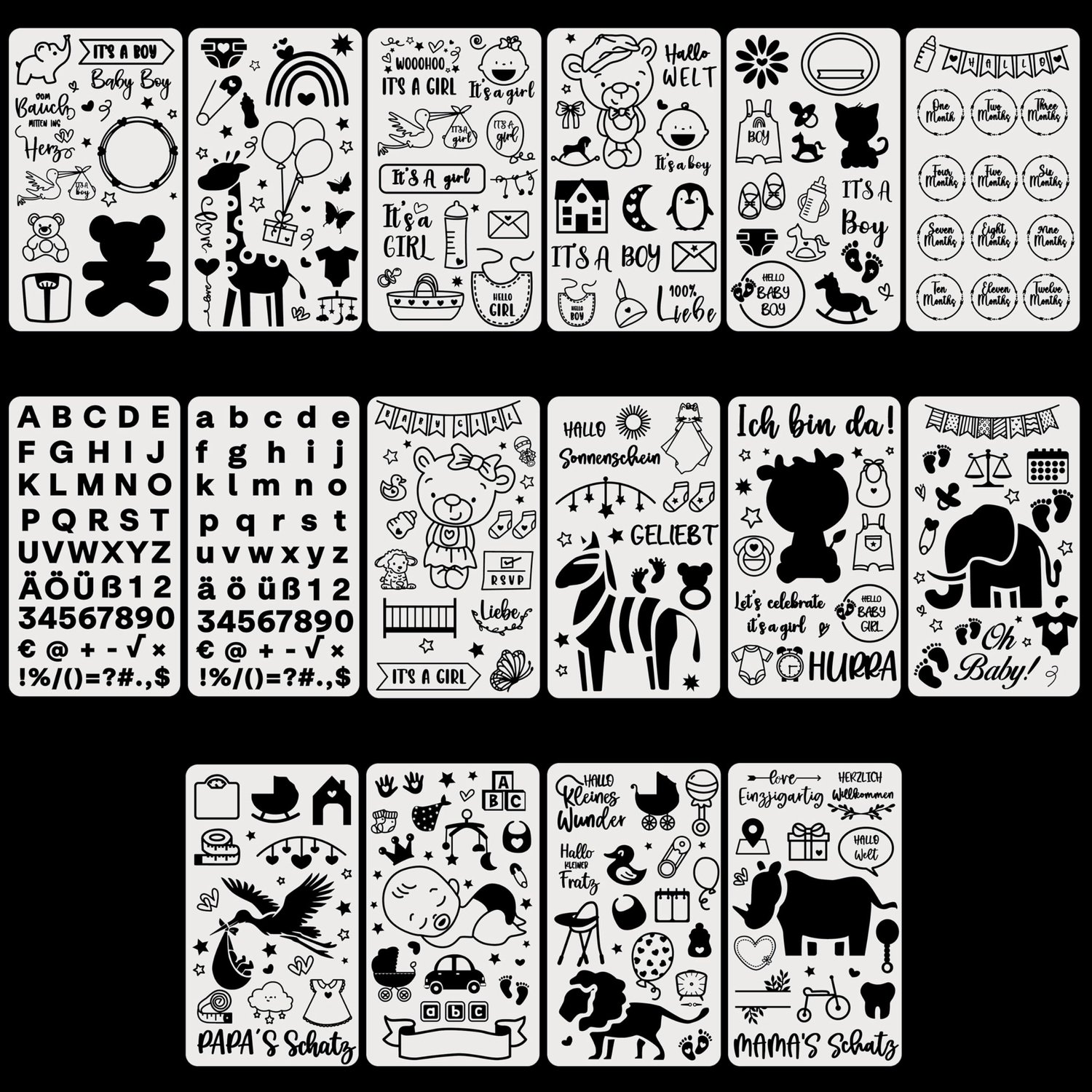 16 Stuks Baby Tekenmal voor Creatieve Projecten