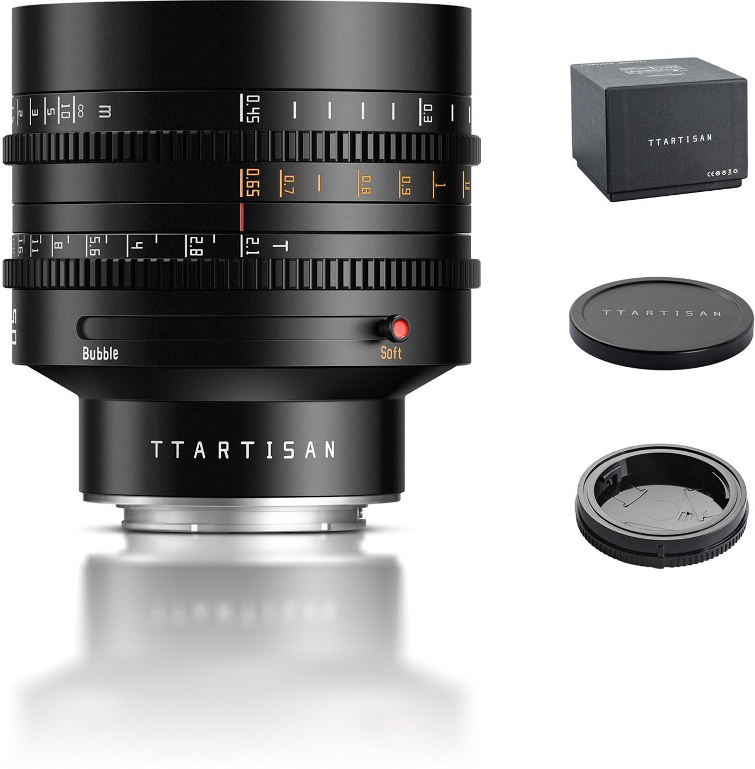 50 mm T2.1 cine-objectief - Handmatige scherpstelling voor E-mount