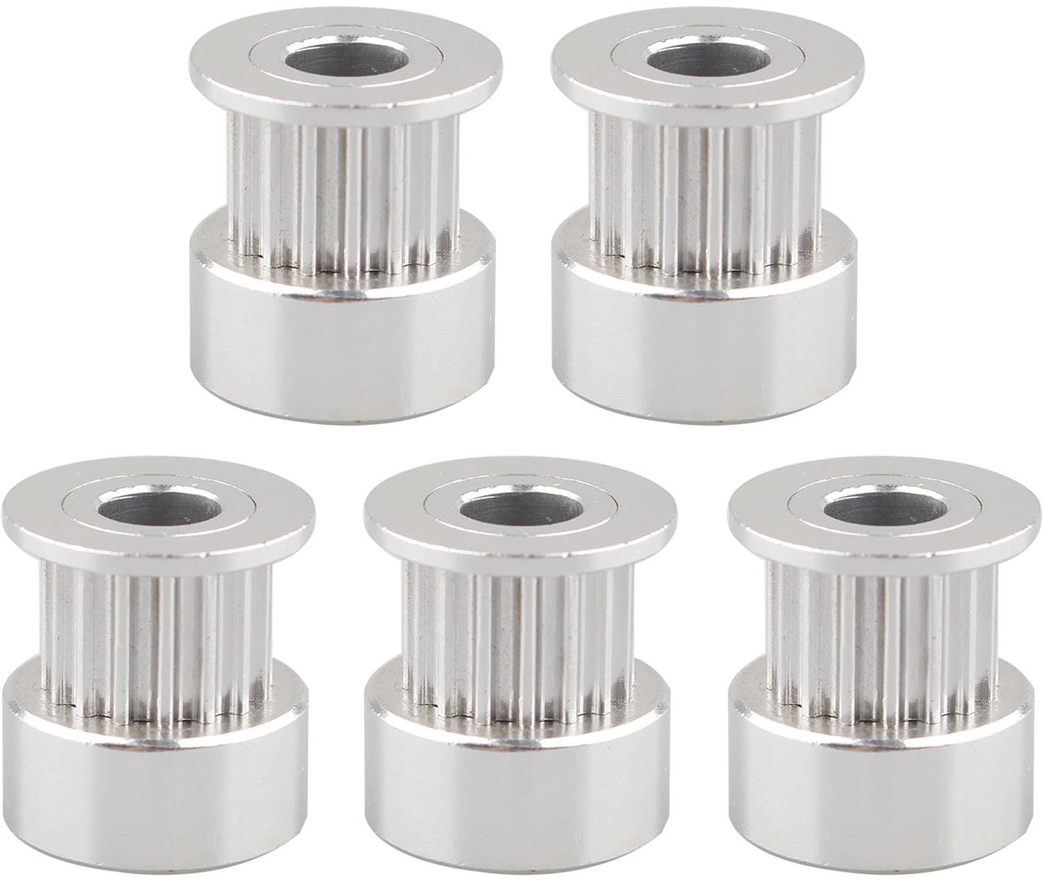 Timing Belt Pulley 16 Tanden - Aluminium - 5mm Bore - 6mm Breedte - 3D Printer Accessoire - Set van 5 Stuks