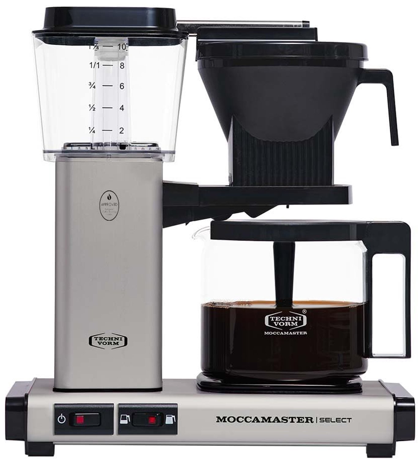 Drip Koffiezetapparaat - Glazen kan - Matt Zilver - 1,25L